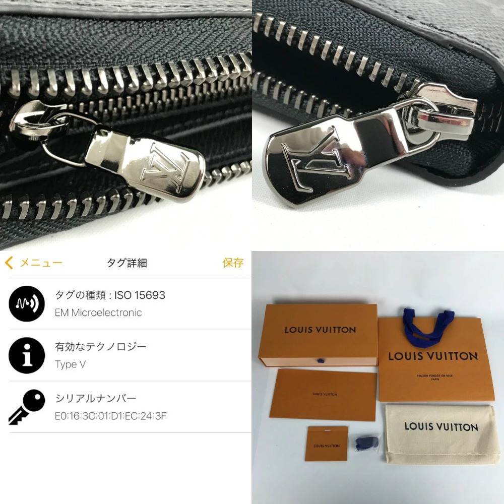 LOUIS VUITTON Long Wallet Zippy Monogram Horizontal Black - Picture 9 of 9
